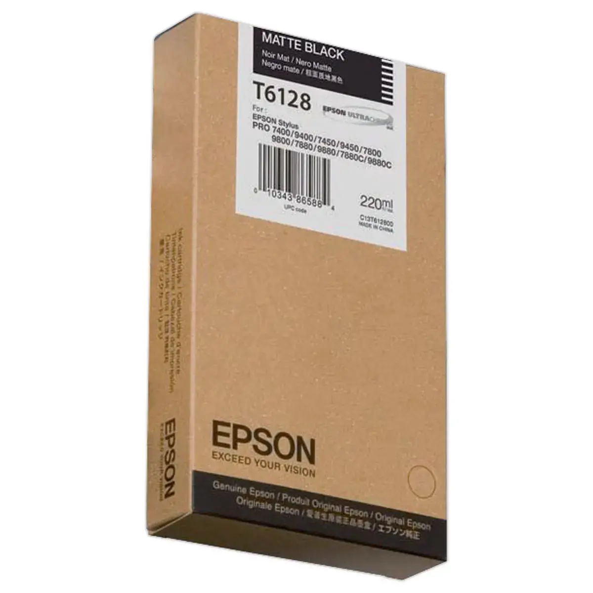 Cartouche EPSON T612800 noir mat
