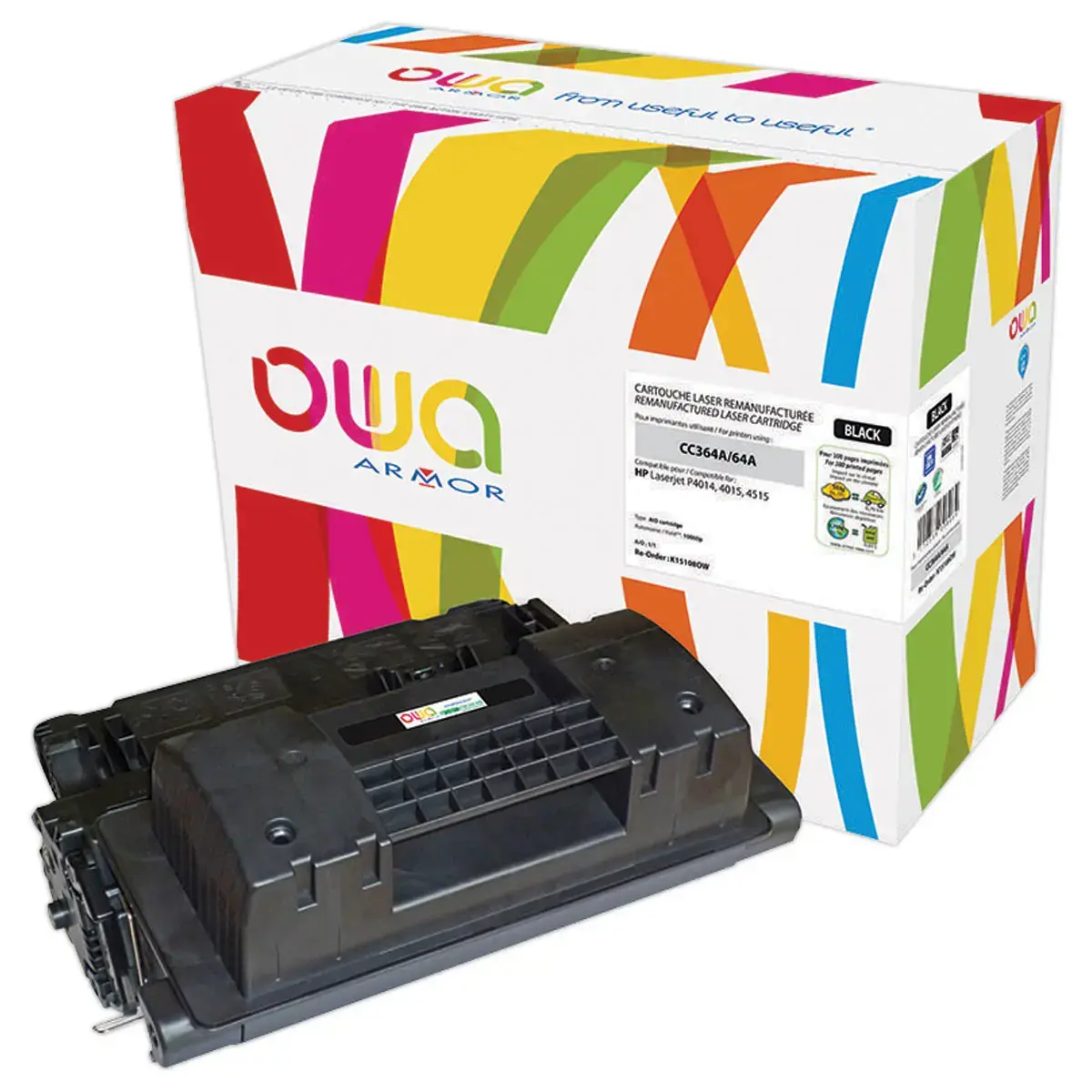 Toner &eacute;q. HP CC364A Std - Noir - OWA 