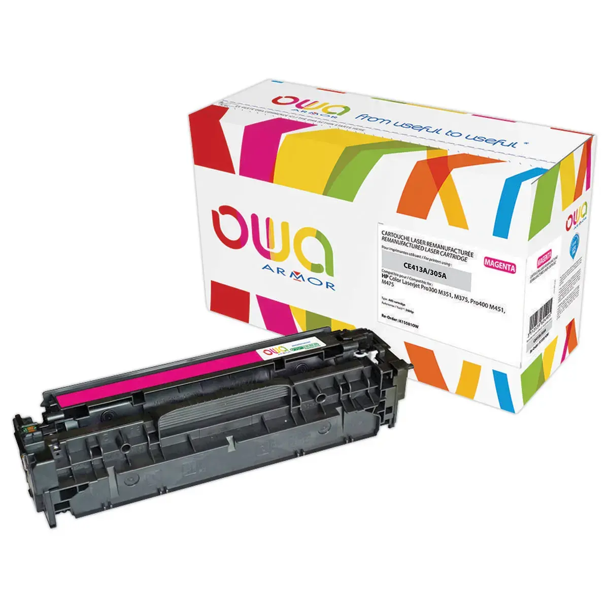 Toner éq. HP CE413A - Magenta - OWA