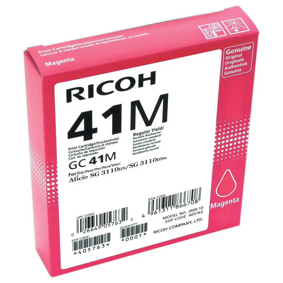 Cartouche RICOH GC-41M magenta
