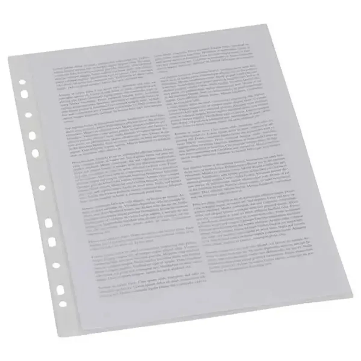 100 Pochettes perforées en polypropylène grainé - A4 - Grammage 7,5/100e