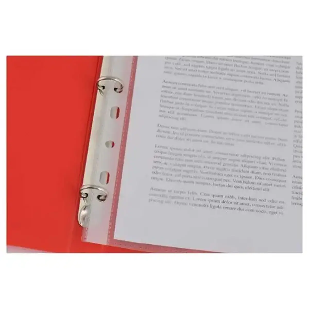100 Pochettes perforées en polypropylène grainé - A4 - Grammage 7,5/100e