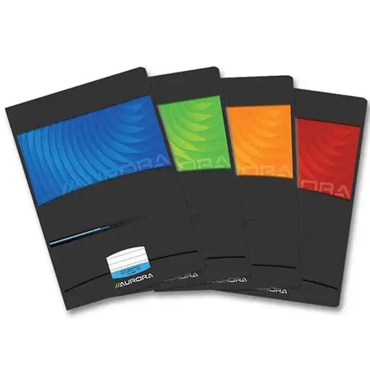 Cahier agrafé Aurora 169x213 mm, lignéavec marge - 90g - 72 pages
