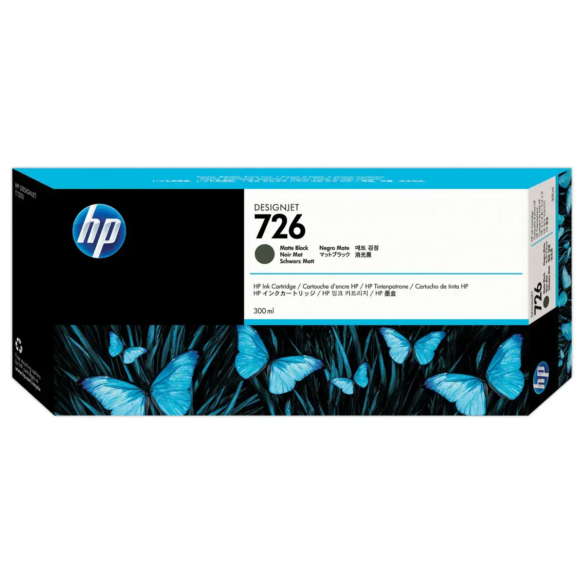 HP 726 cartouche d'encre noire mat CH575A 