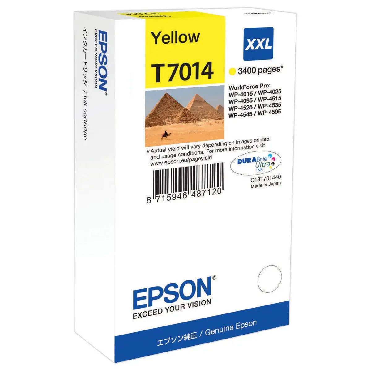 Cartouche Epson T7014 jaune 