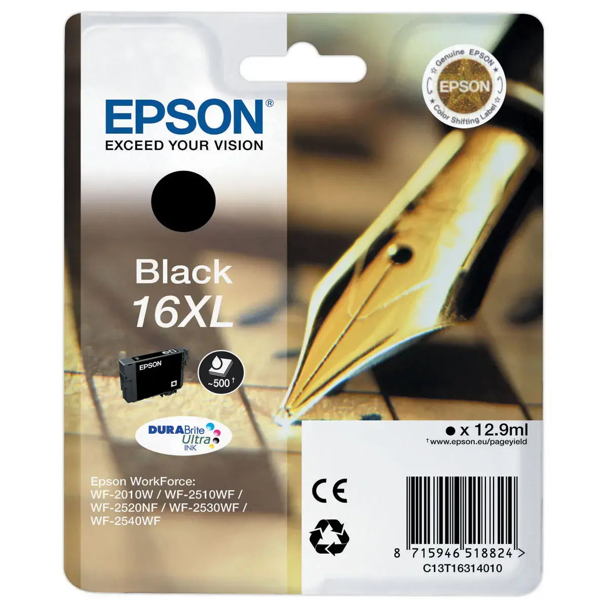 cartouche jet d'encre EPSON noire "Stylo à plume" 16XL haute capacité
