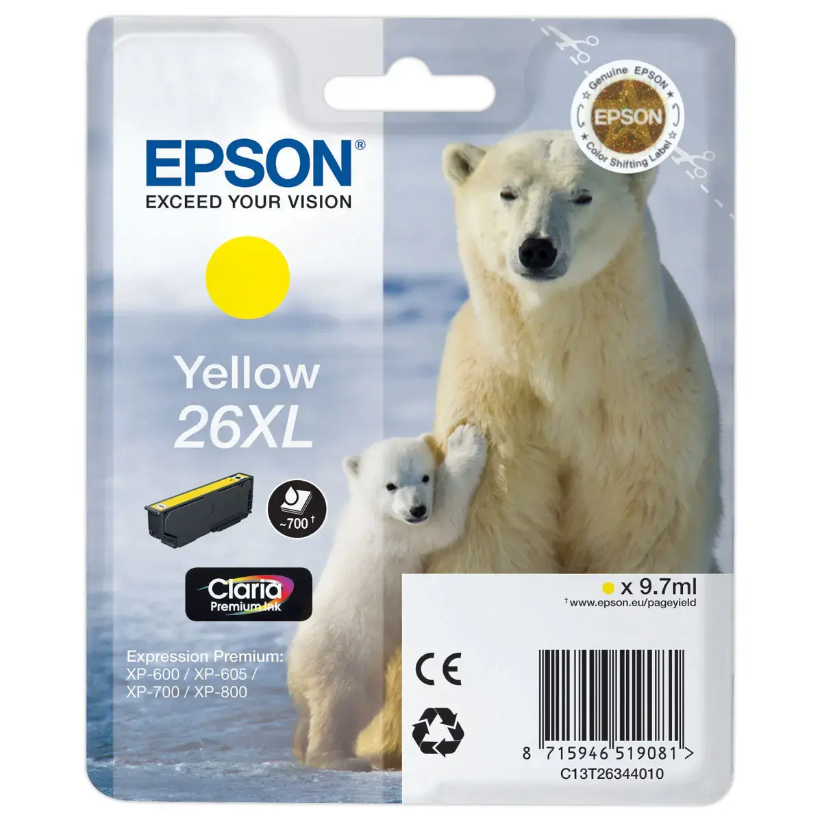 Cartouche Epson T2634 jaune 