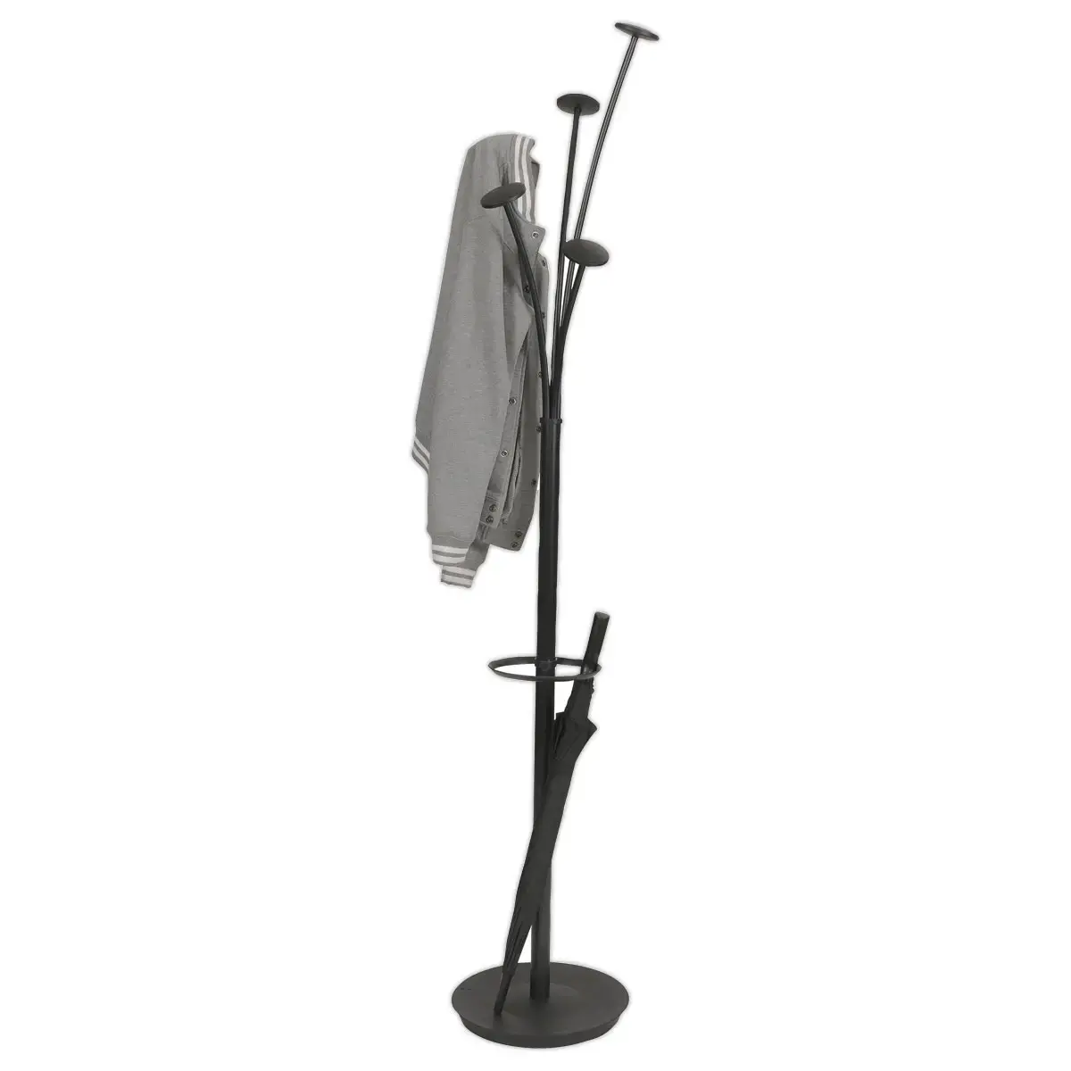 Porte-manteau Festy - 5 patères - Noir - ALBA