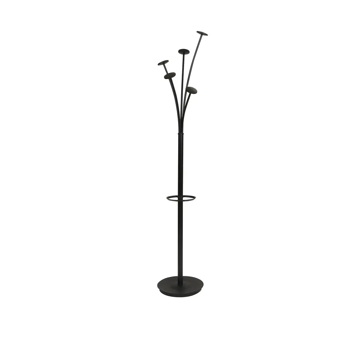 Porte-manteau Festy - 5 patères - Noir - ALBA