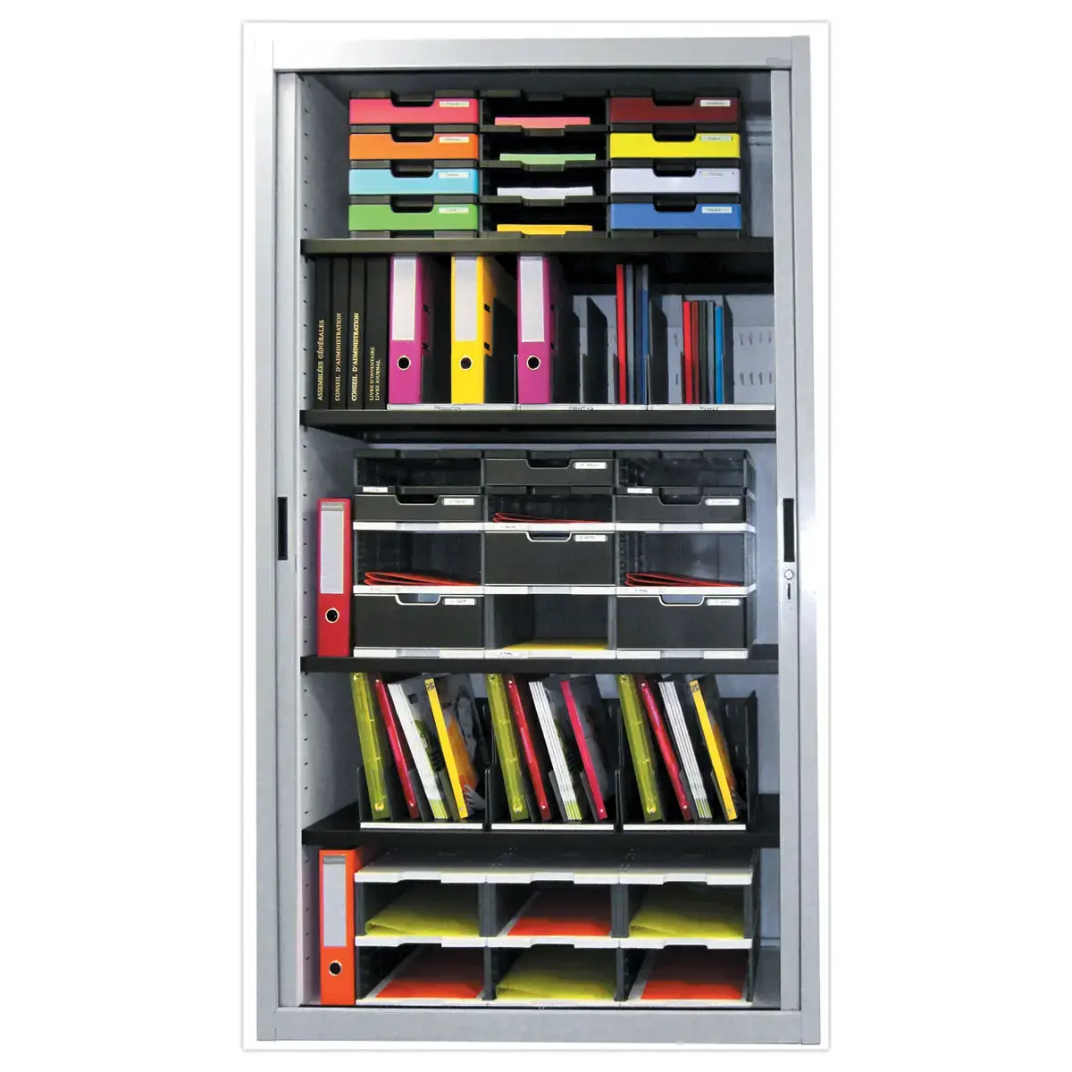 Tiroir pour cases Modulodoc - Hauteur normale 5,4 cm - porte &eacute;tiquette int&eacute;gr&eacute; - EXACOMPTA 