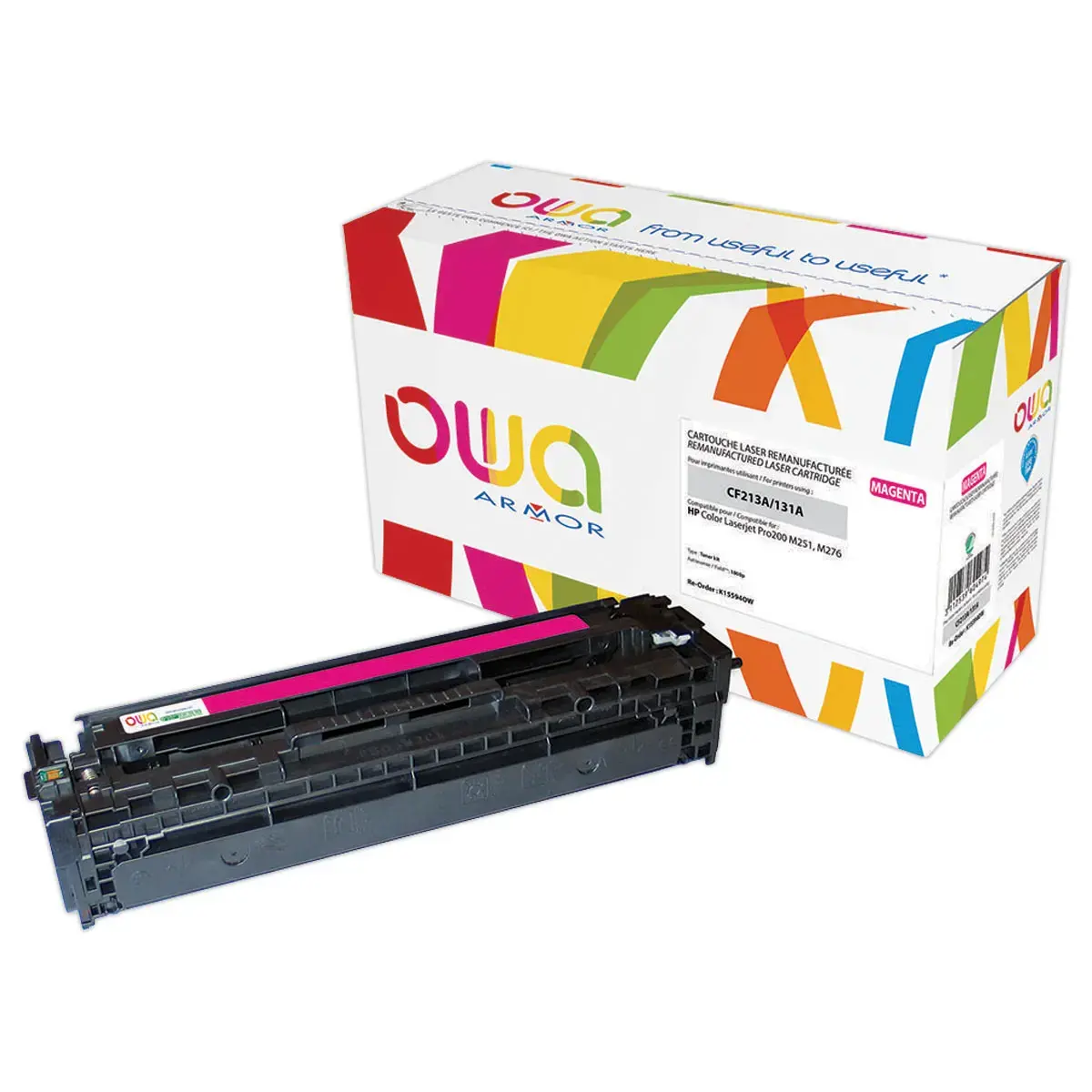 Toner éq. CANON 731M, HP CF213A - Magenta - OWA
