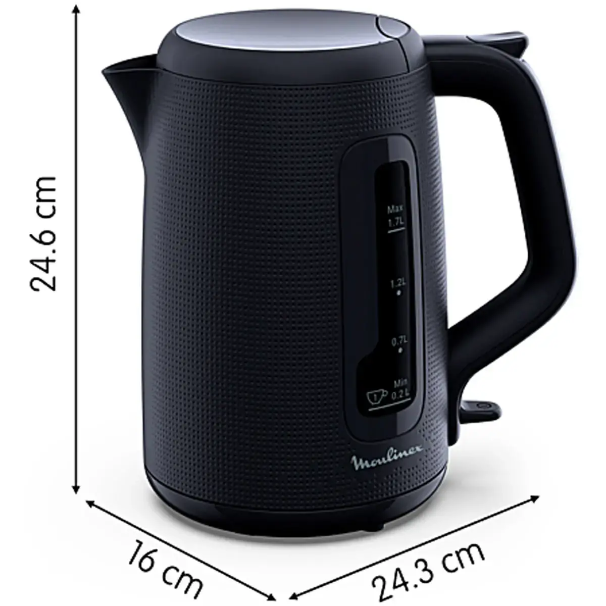 Bouilloire 1,5L - Coloris inox et noir - MOULINEX