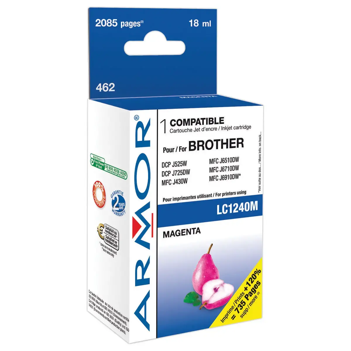 Cartouche éq. BROTHER LC1240 - Magenta - OWA