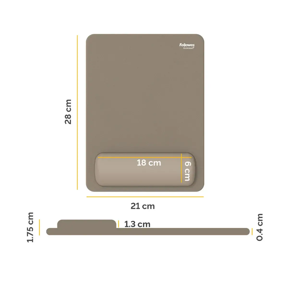 Tapis souris repose-poignet XL Breyta - Sable - FELLOWES