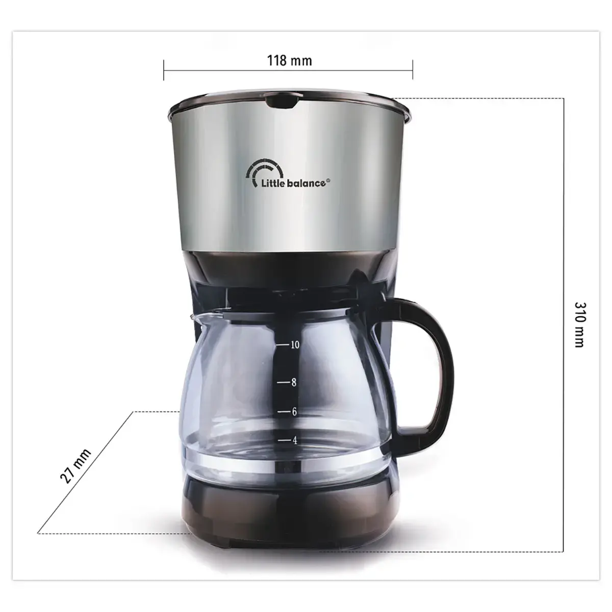 Cafetière filtre - 10 tasses - LITTLE BALANCE