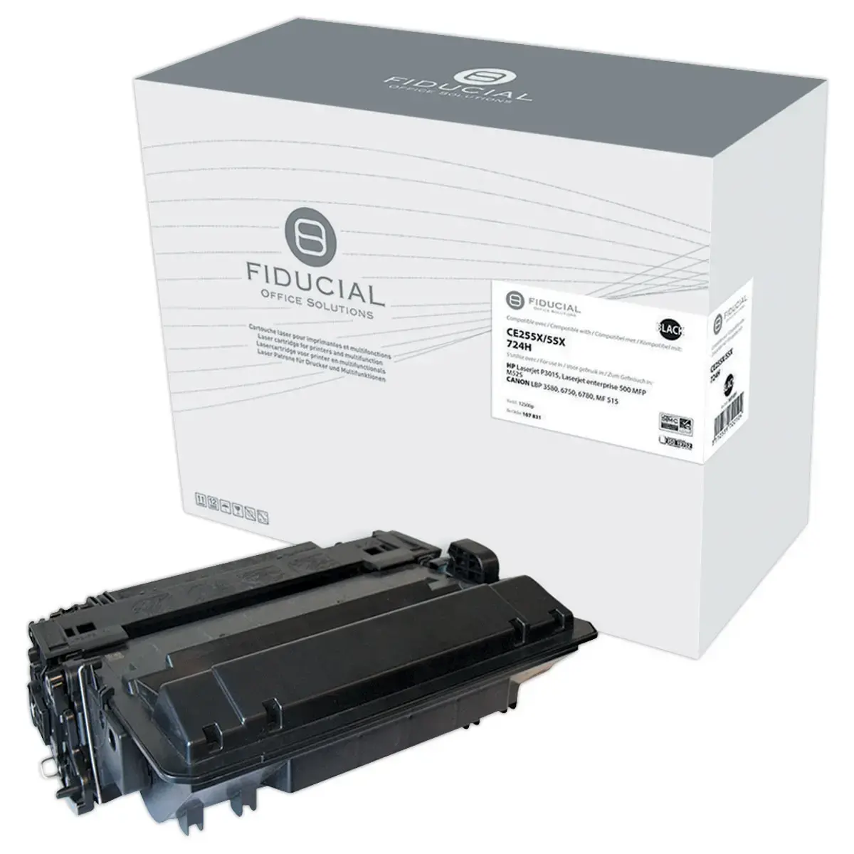 Toner remanufacturé éq. HP CE255X, CANON 724H - Haute capacité - Noir