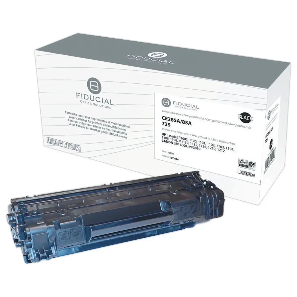 Toner remanufacturé éq. HP CE285A, CANON 725 Std - Noir