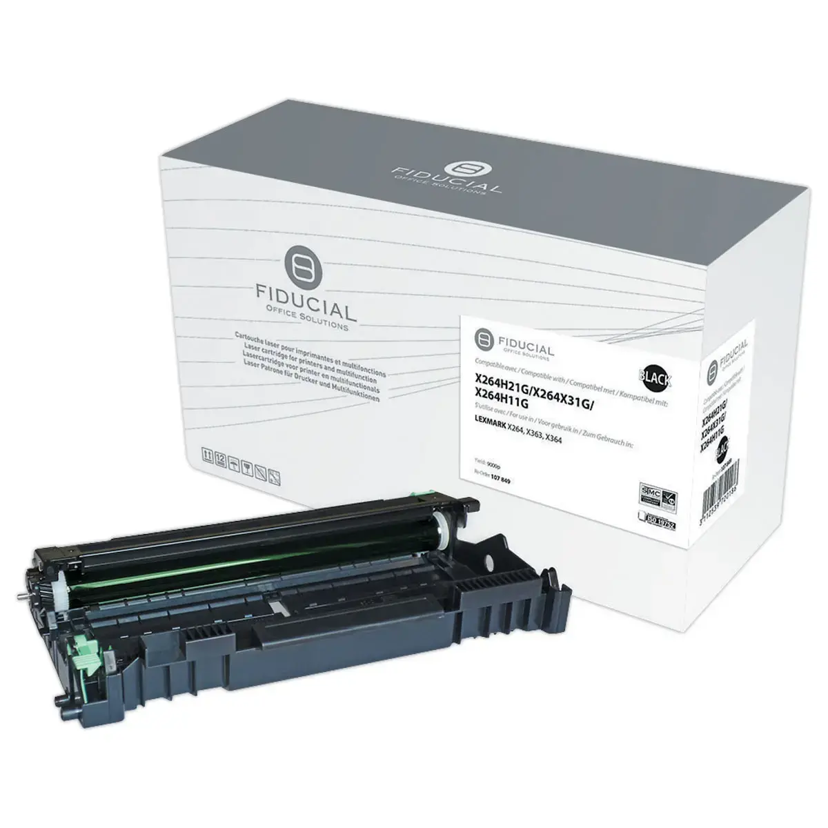 Toner LEXMARK X264H11G noir HC compatible FIDUCIAL 