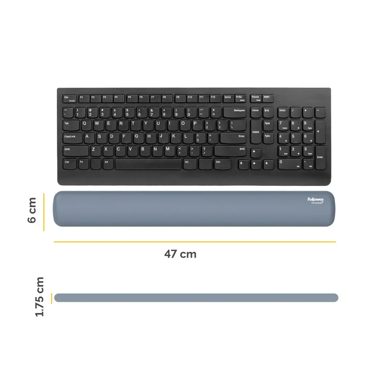 Repose-poignets clavier Breyta - Bleu gris - FELLOWES 