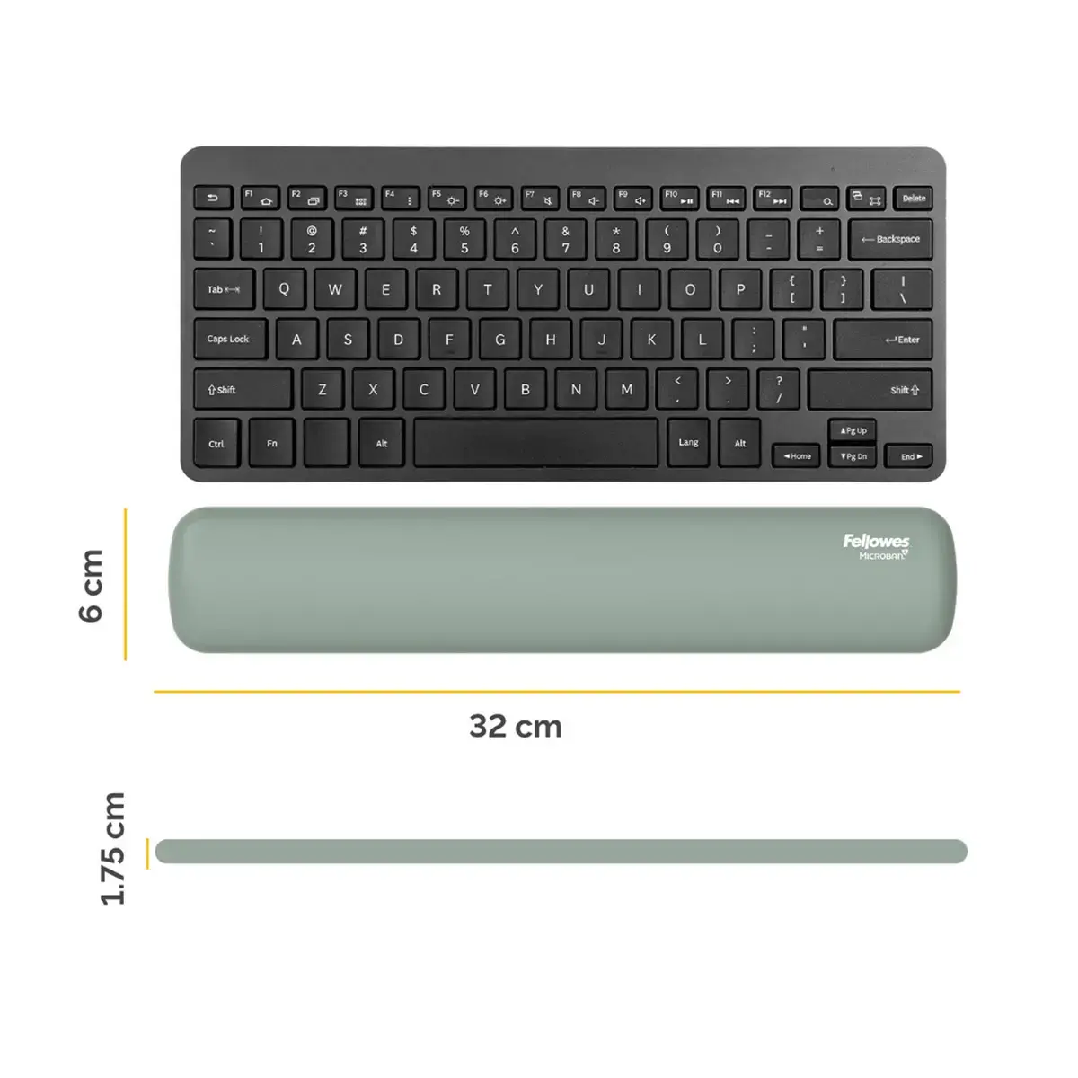 Repose-poignets clavier Breyta - Vert Sauge - FELLOWES 