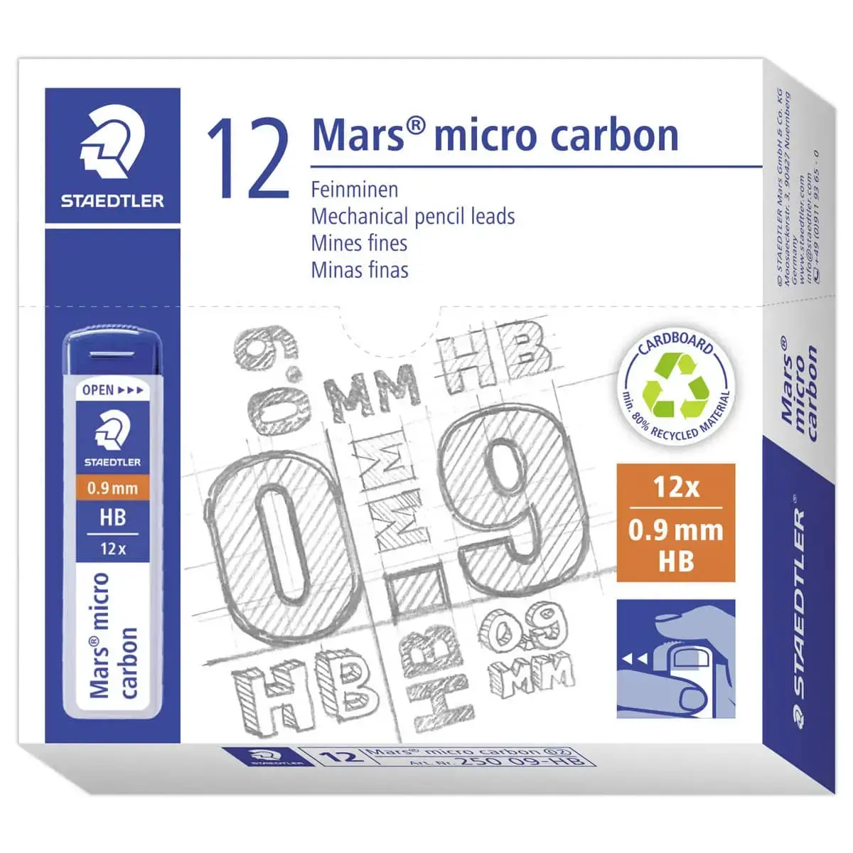 Mines HB pour portemine rechargeable - Mars micro carbon 250 - STAEDTLER