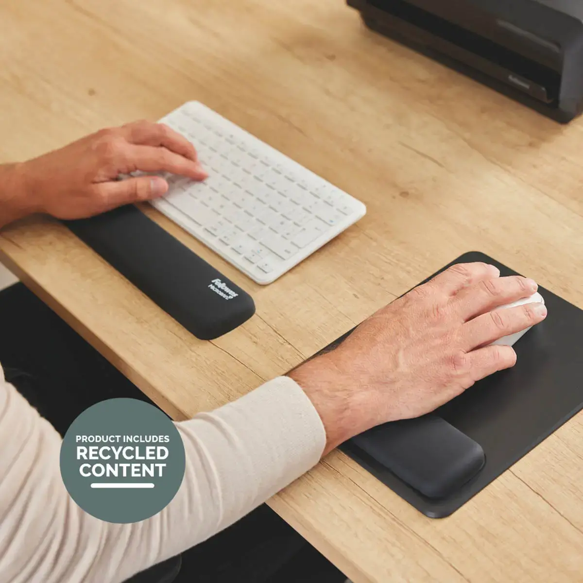 Repose-poignets clavier compact Breyta - Noir - Fellowes 