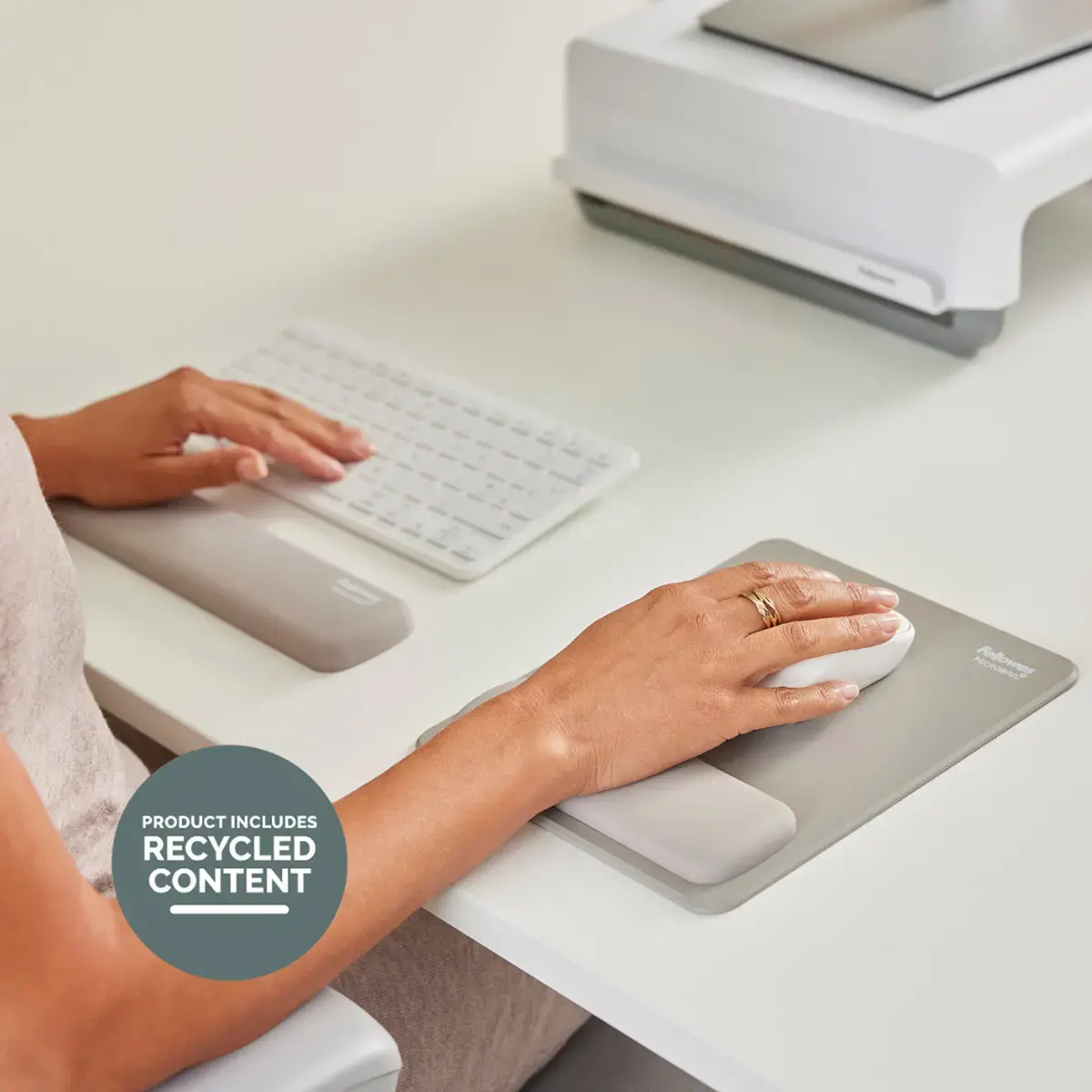 Repose-poignets clavier compact Breyta - Sable - FELLOWES