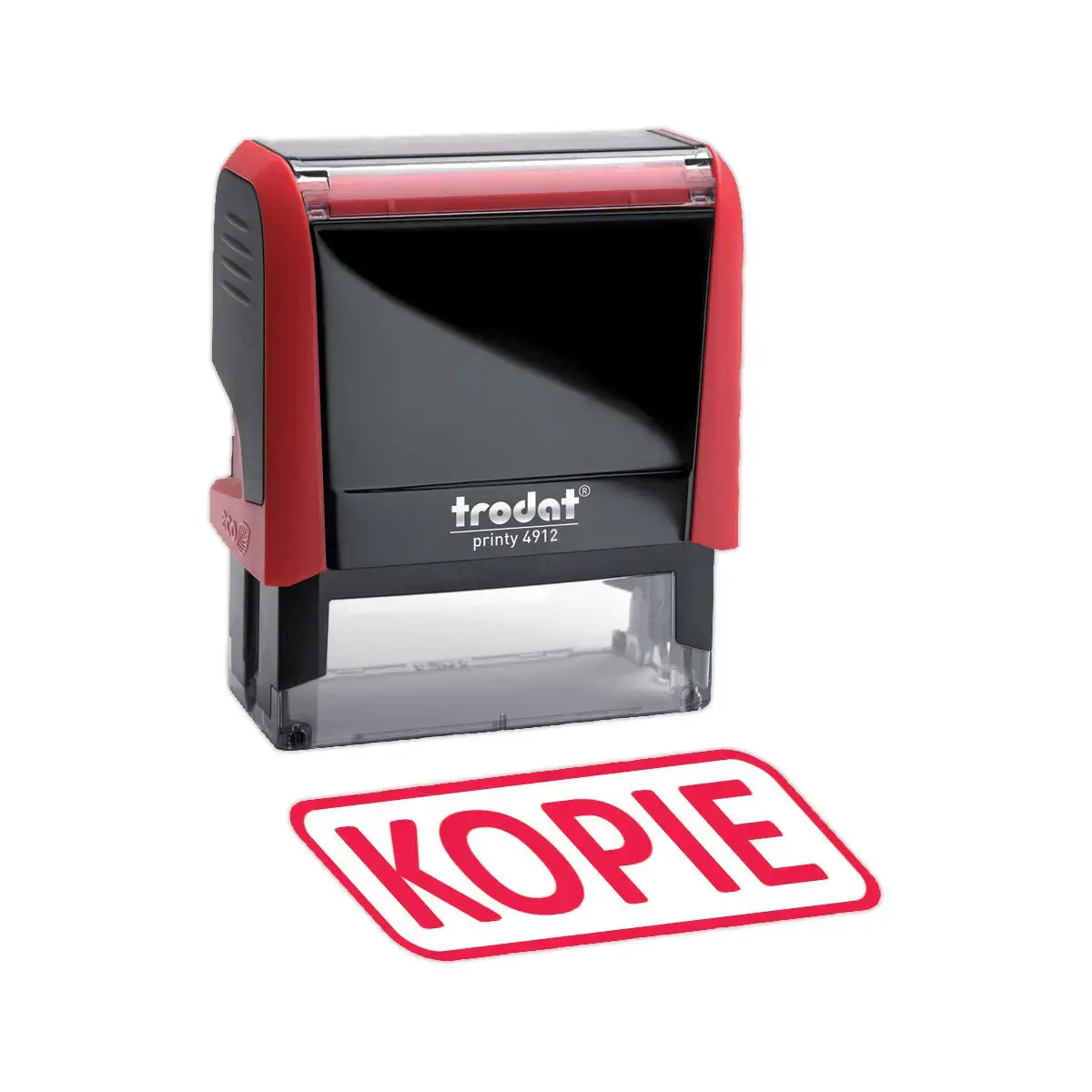 Timbre &agrave; formule commerciale  X-Print "Kopie" - rouge 