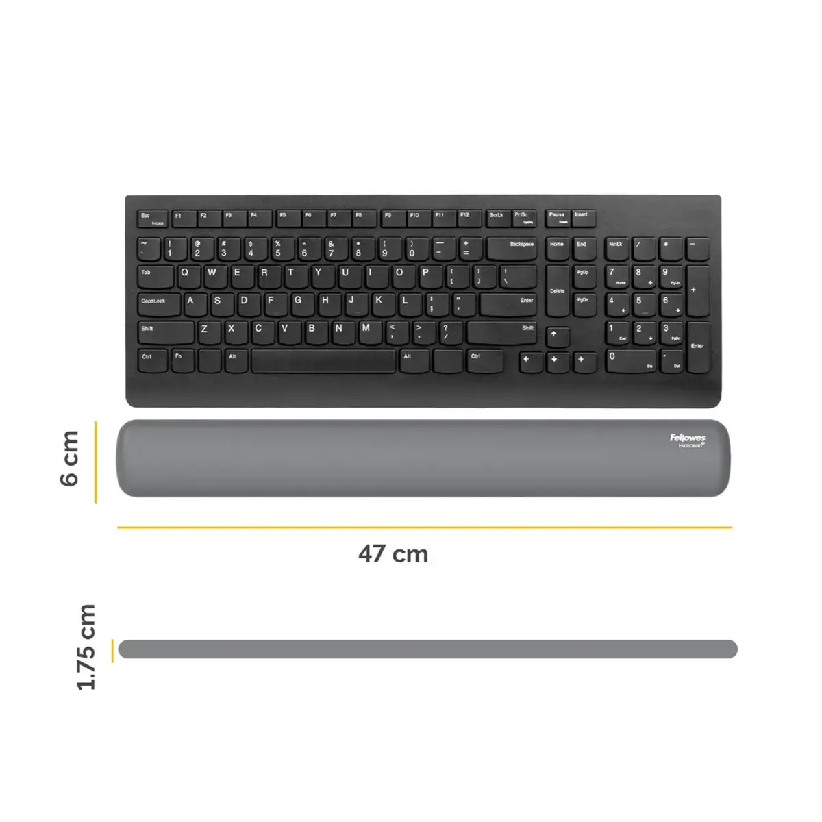 Repose-poignets clavier Breyta - Gris - FELLOWES