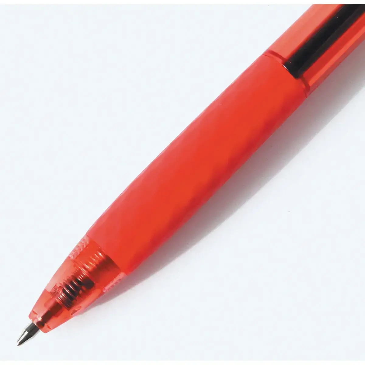 Stylo bille r&eacute;tractable - Avec grip - Ecriture moyenne - Rouge - FIDUCIAL 
