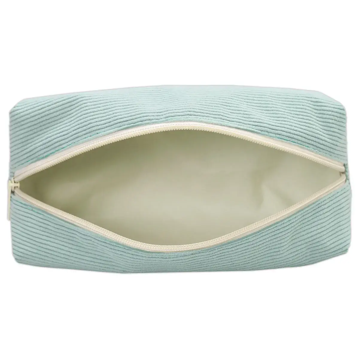 Trousse rectangulaire - Velours vert clair - Sign