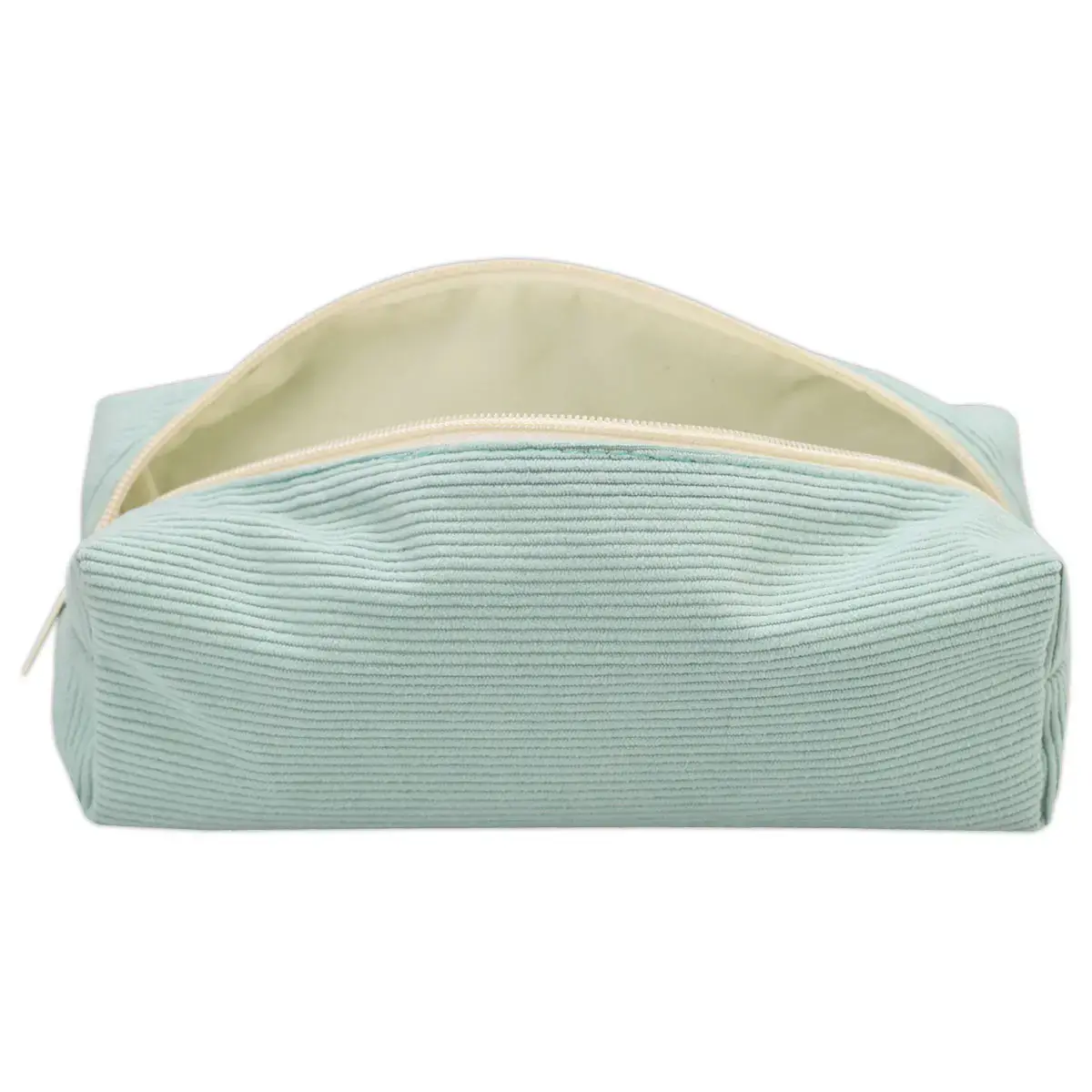 Trousse rectangulaire - Velours vert clair - Sign