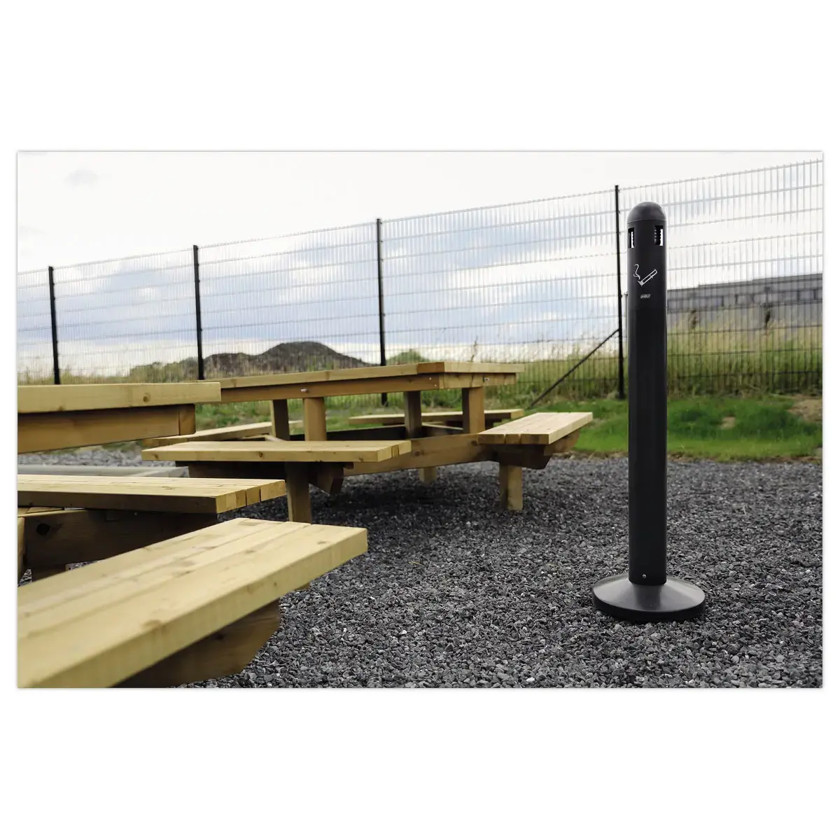 Cendrier tubulaire - 3L - Anthracite - PROBBAX