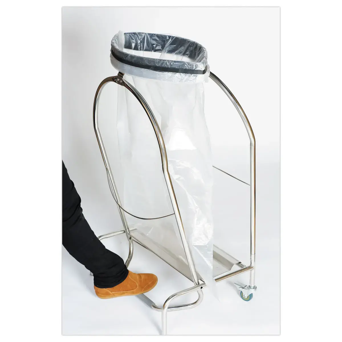 Porte sac HACCP - 110L - 2 roues 