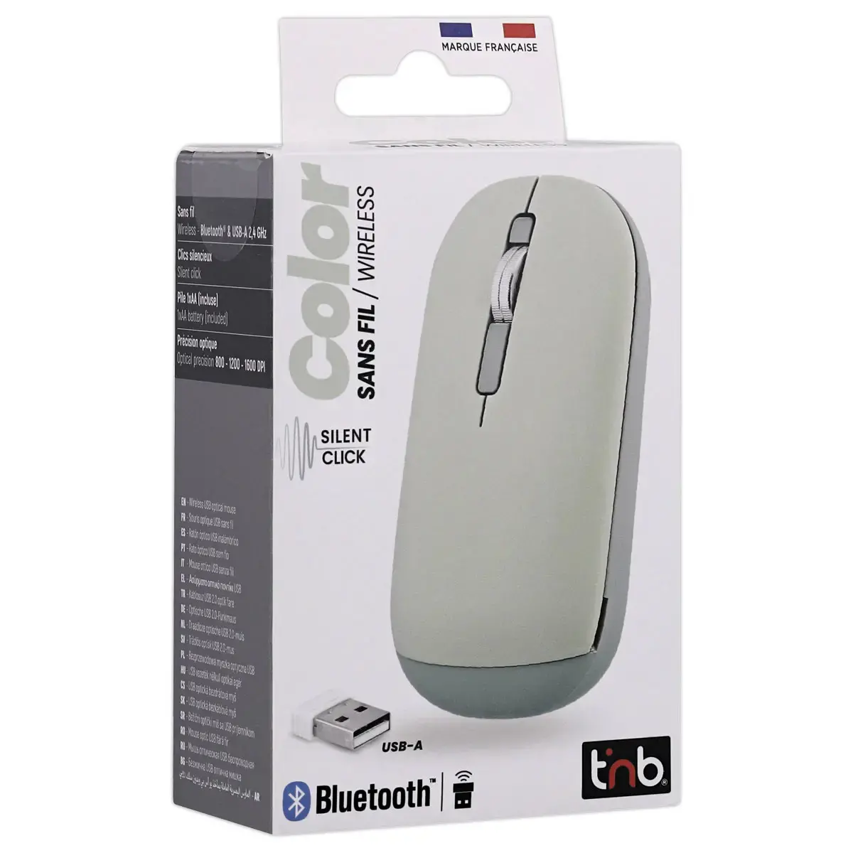 Souris sans fil Color - Vert - T'NB 