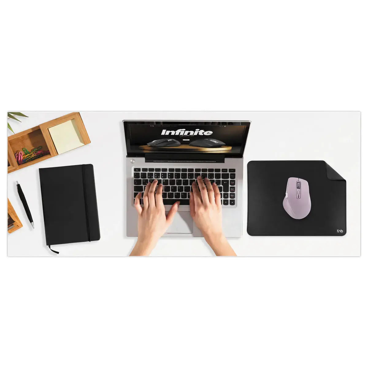 Souris sans fil INFINITEPRO - Rechargeable - Rose - T'NB 