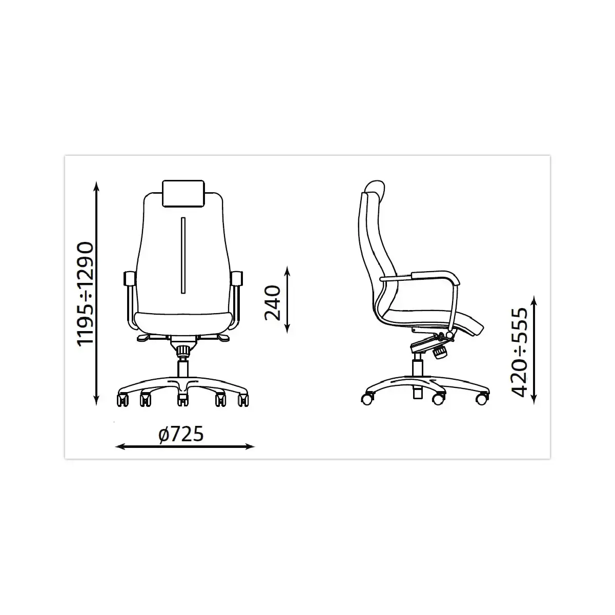 Fauteuil de bureau ergonomique 24/24 h Sonata 