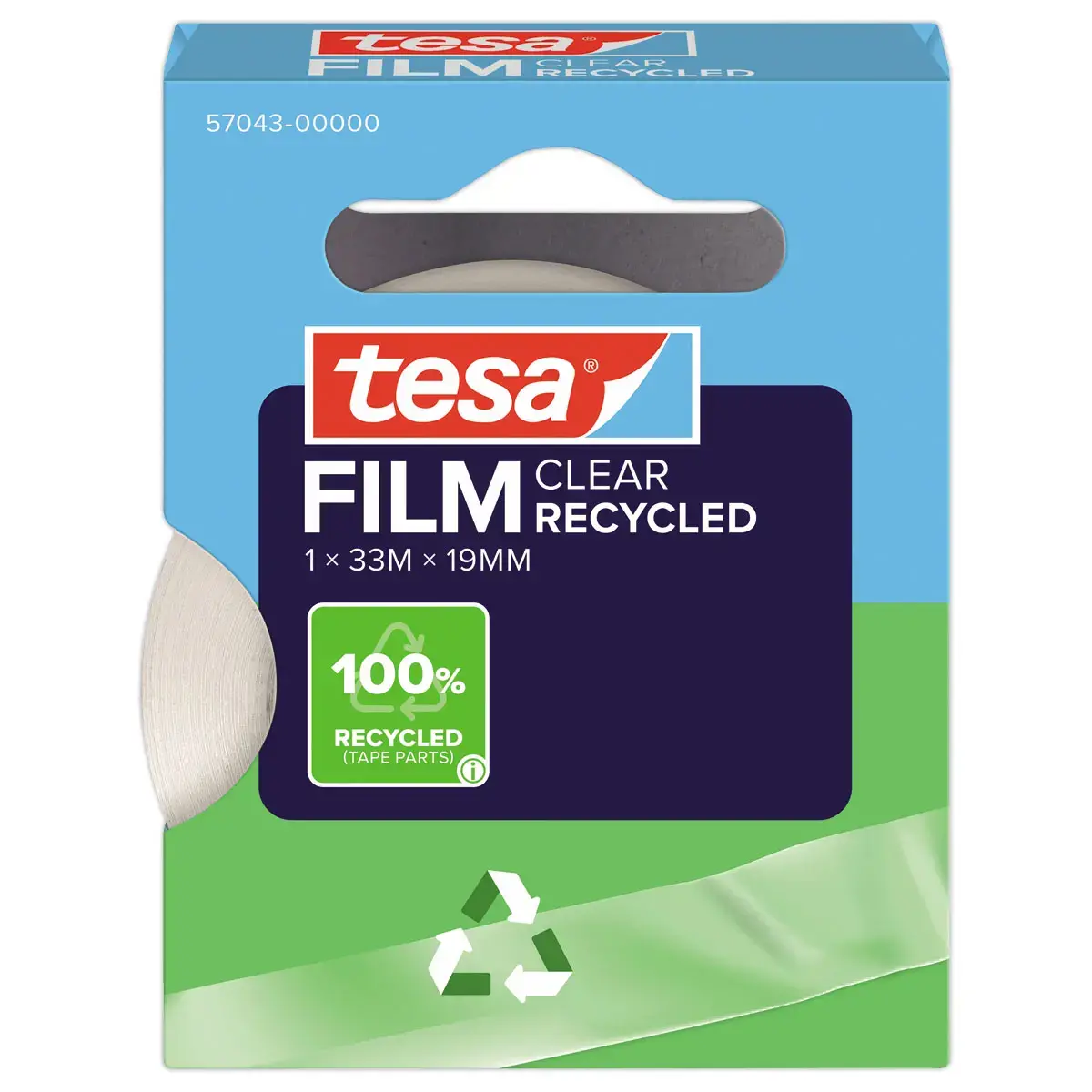 Rouleau d'adhésif transparent Ecologo - 33 m x 19 mm - TESA