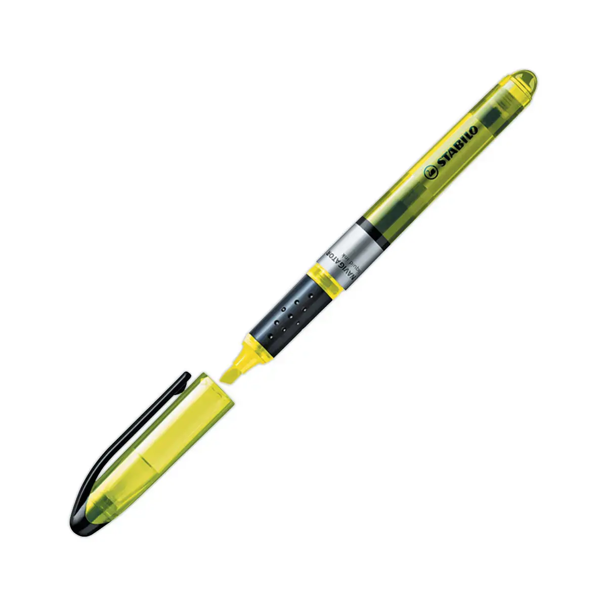 4 Surligneurs NAVIGATOR - Encre liquide - Pointe biseautée - Assortis - STABILO