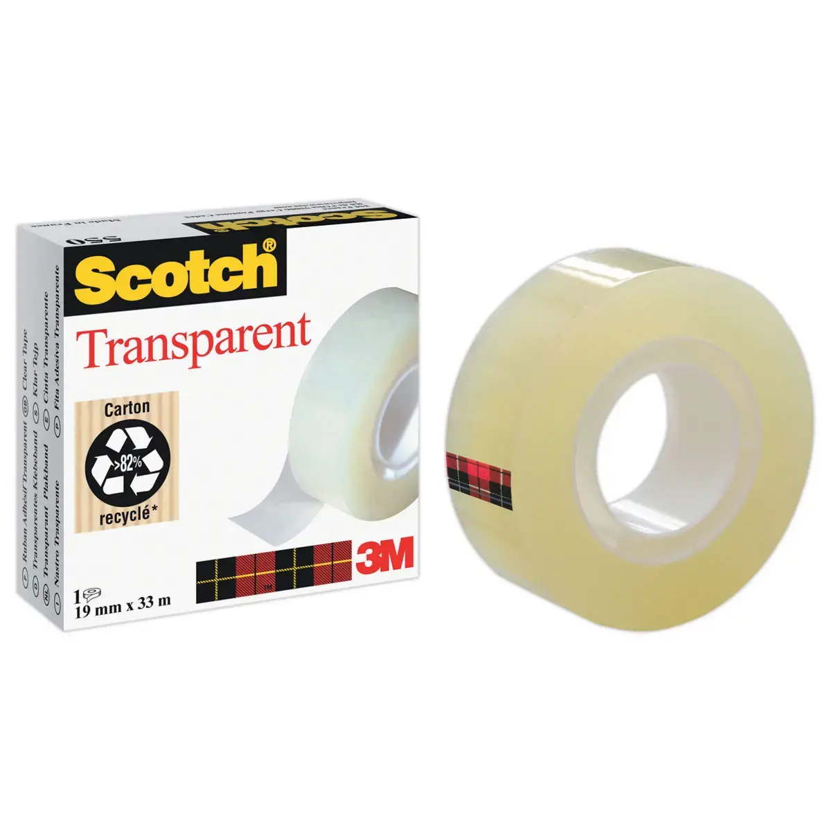 Rouleau de Scotch 550 transparent et brillant - Ruban adhésif - SCOTCH