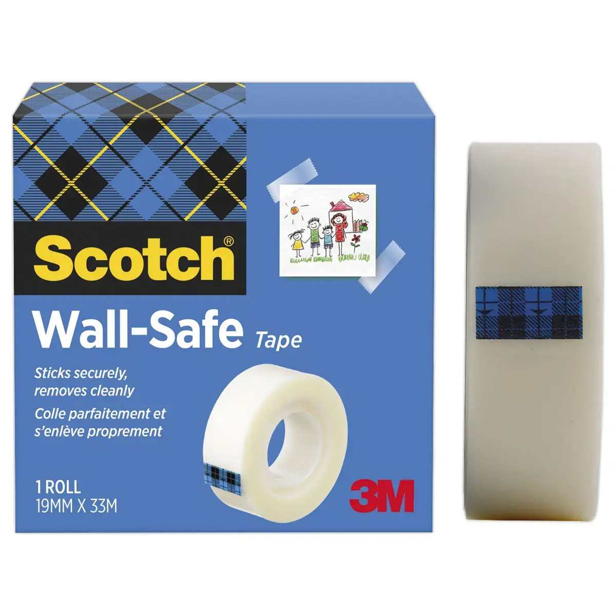 Rouleau d'adhésif invisible et repositionnable - SCOTCH Magic 811 - 33 m x 19 mm