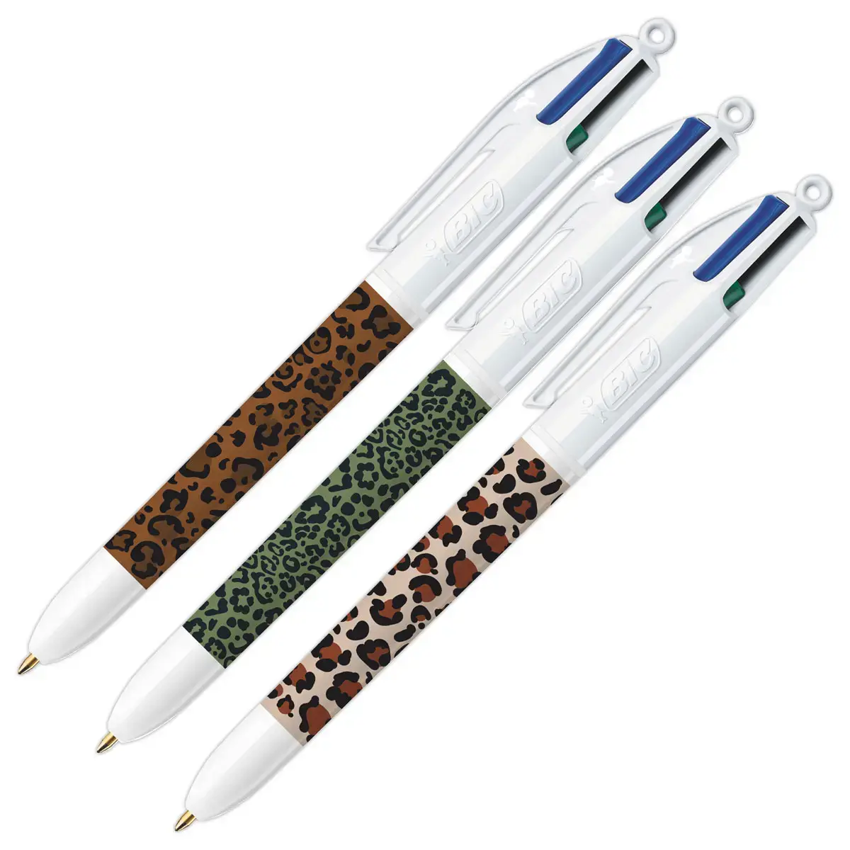 Stylo-bille 4 couleurs - Motif léopard - BIC