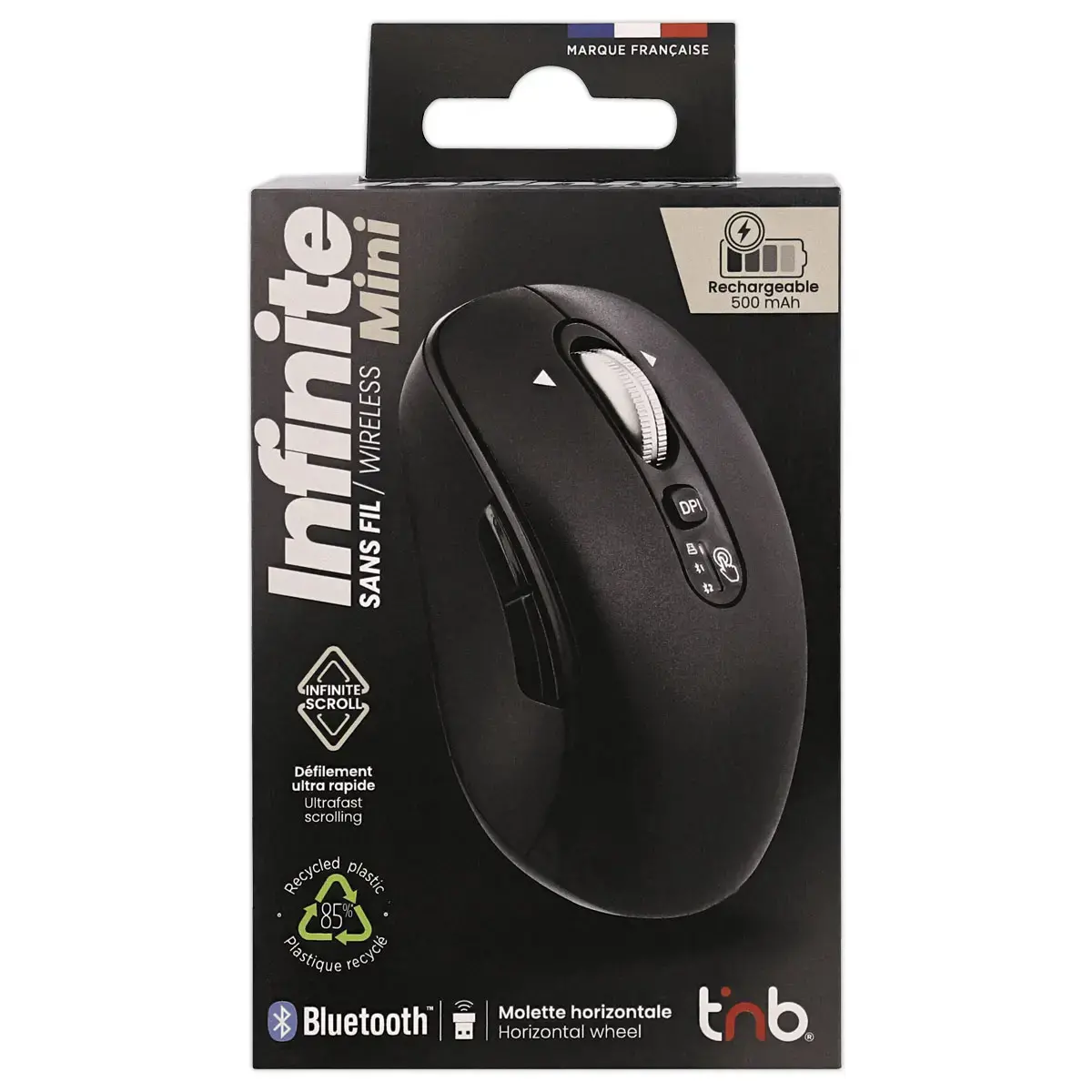 Souris Infinite mini - Rechargeable - Noir - T'NB