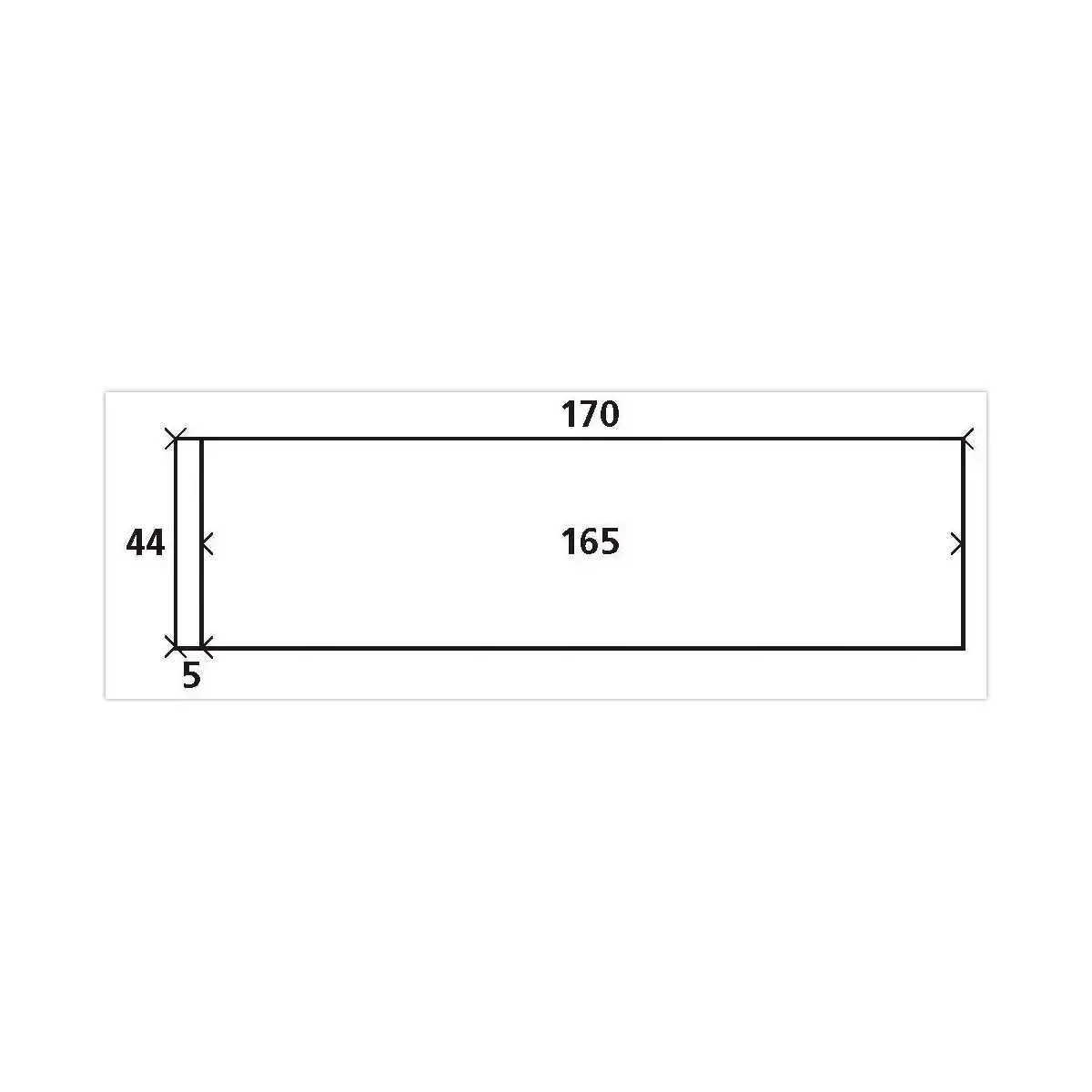 1000 &eacute;tiquettes d'affranchissement 170 x 45 mm - 1 &eacute;tiquette par planche 