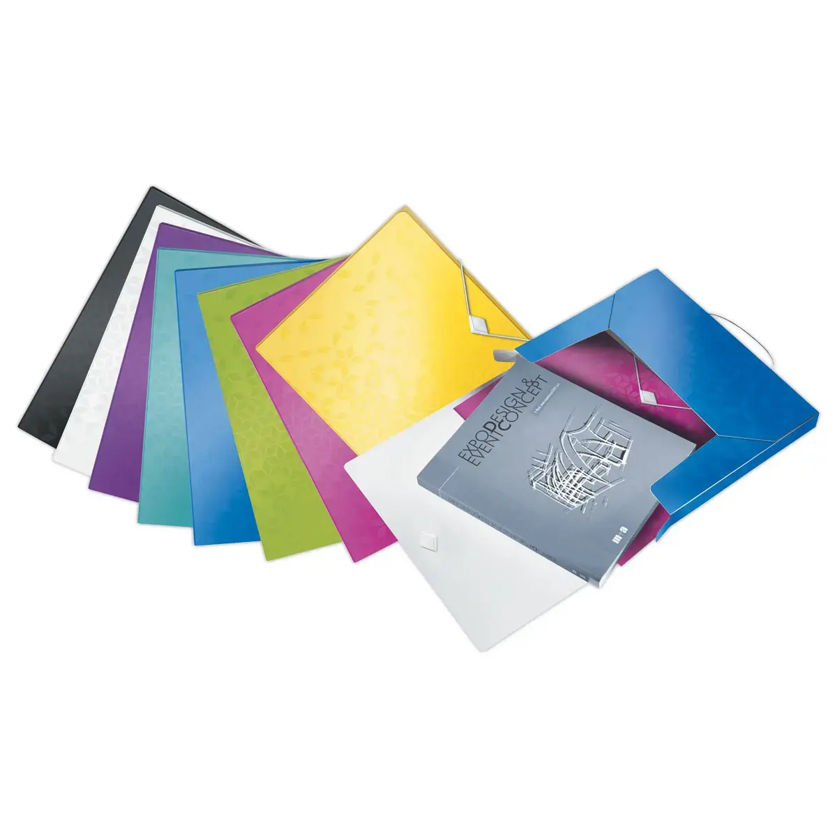 Boîte de classement plastique WOW - Bleu - LEITZ