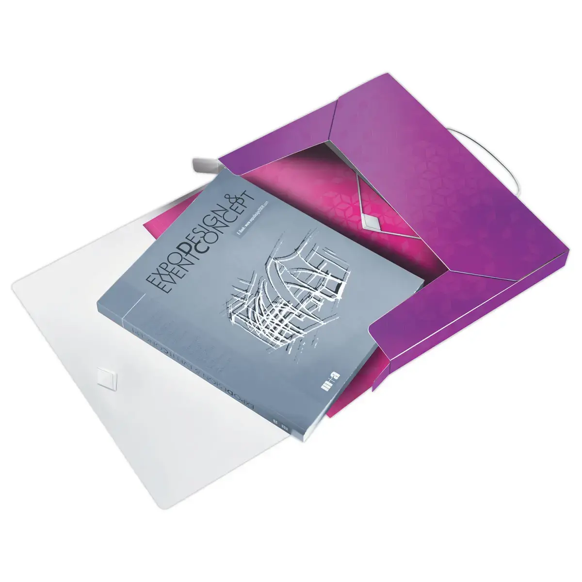 Bo&icirc;te de classement plastique WOW - Violet - LEITZ 
