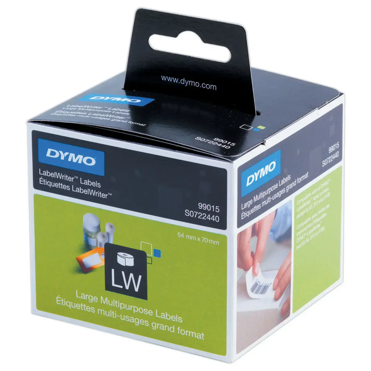 Rouleau de 320 étiquettes blanches LabelWriter multi-usages - 54 x 70 mm - Dymo