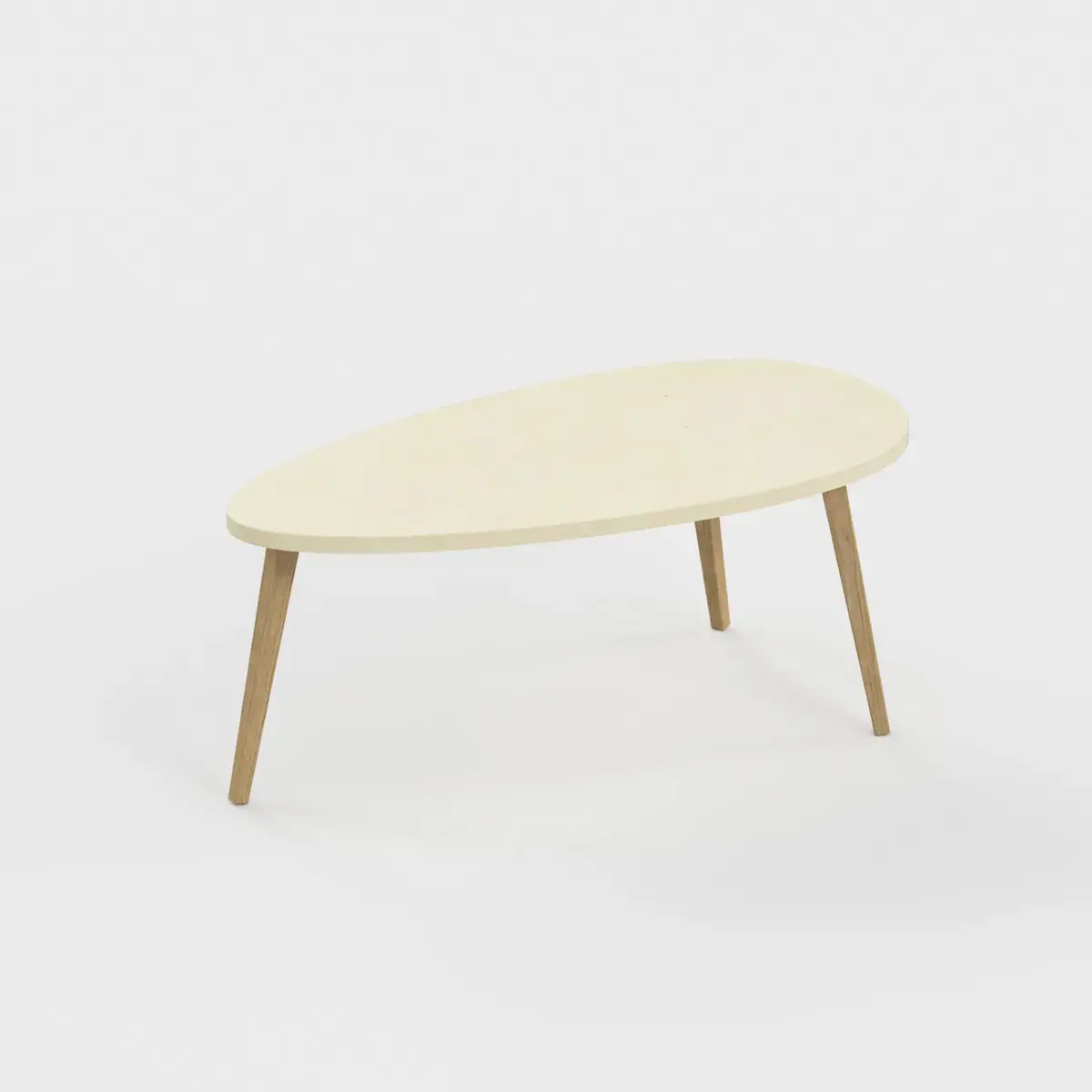 Table basse upcyclée Bellecombe - 95 x P 50 cm - Montée - Sable