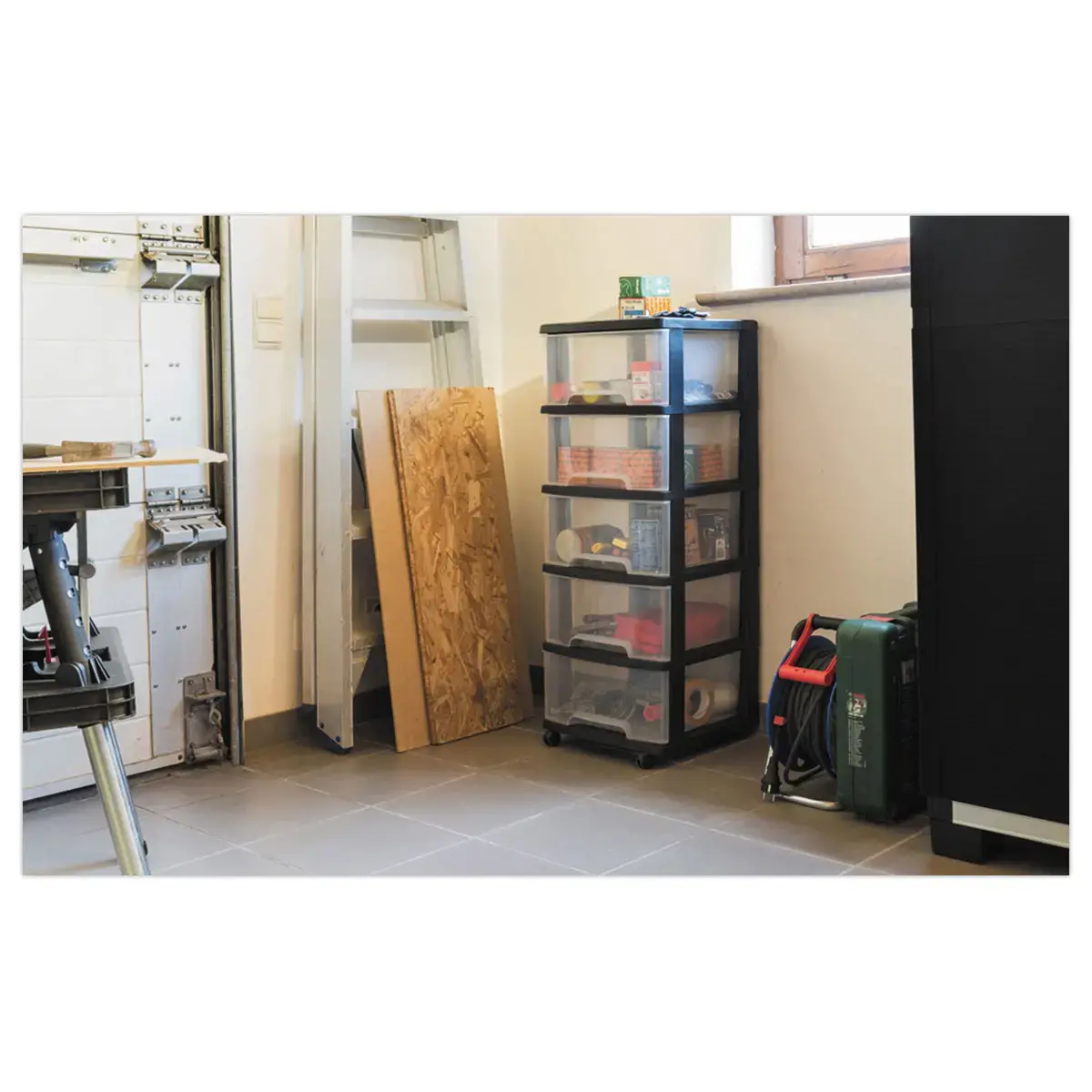 Tour de rangement - 5 X 20 L - Avec roues - CURVER 