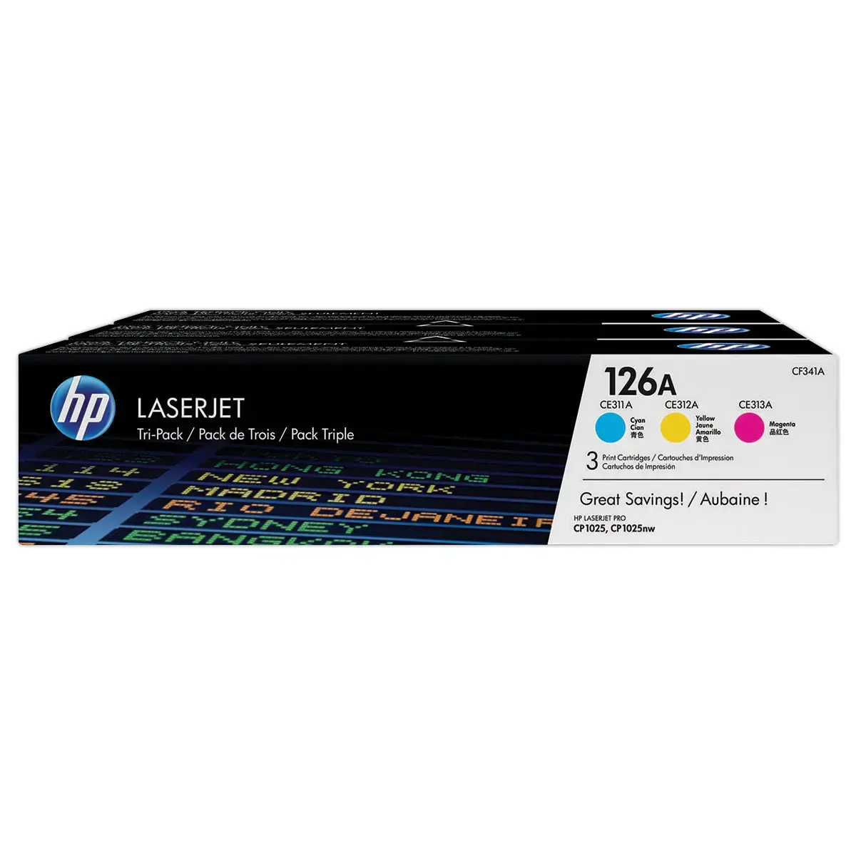 3 Toners 3 couleurs HP 126A LaserJet - CF341A - HP